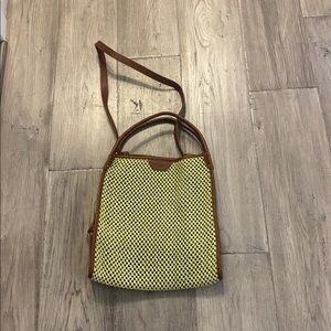 Rag & Bone Brown and Yellow Woven Bag BRAND new Never Used